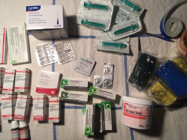 A selection of medication and homeopathy supplies